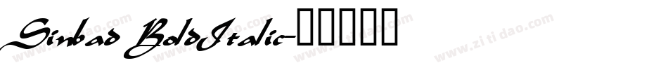 Sinbad BoldItalic字体转换